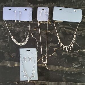 Claire's Silver- tone Modern Necklace Collection